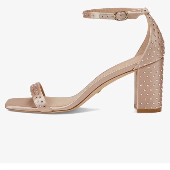 EUC Stuart Weitzman Nudistcurve 75 Block Shine Sandal size 5.5 - Picture 3 of 7